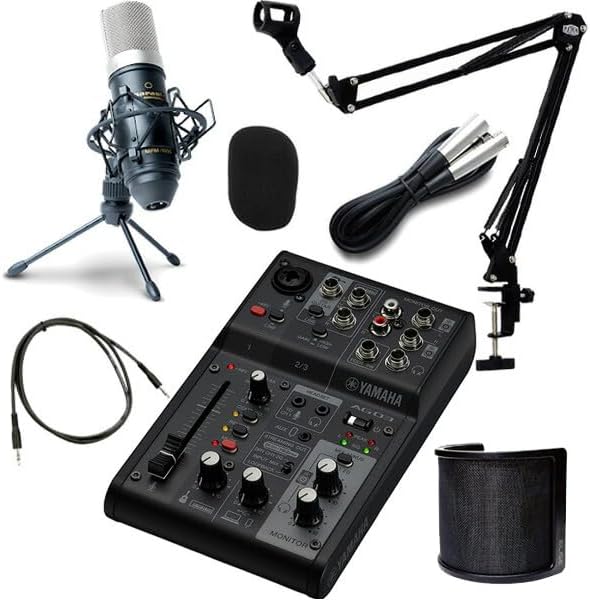 Amazon.co.jp: YAMAHA ミキサー AG03MK2 B(黒) + コンデンサー 