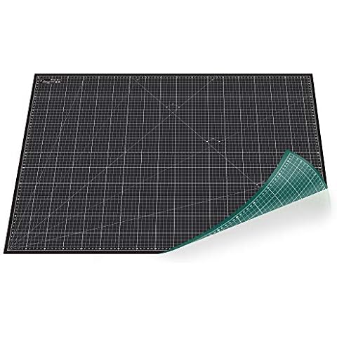 Profi 5-LAGIGE Schneidematte, schneidunterlage A1 (60x90cm), selbstheilend Altera PRO, Grün/Schwarz beidseitig mit Raster Cover