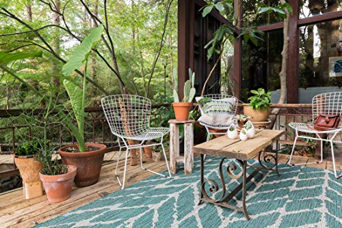 Loloi Isle Collection Indoor/Outdoor Area Rug, 2'-2" X 3'-9", Tealgray #TOP16
