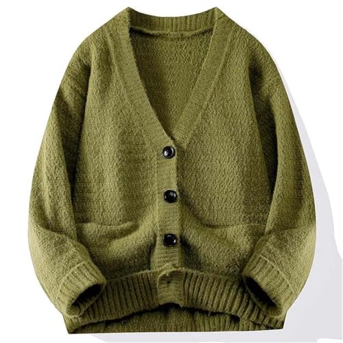 Men Slim Fit Knit Cardigan Sweater Casual Button Front Soft V Neck Long Sleeve Knitwear2