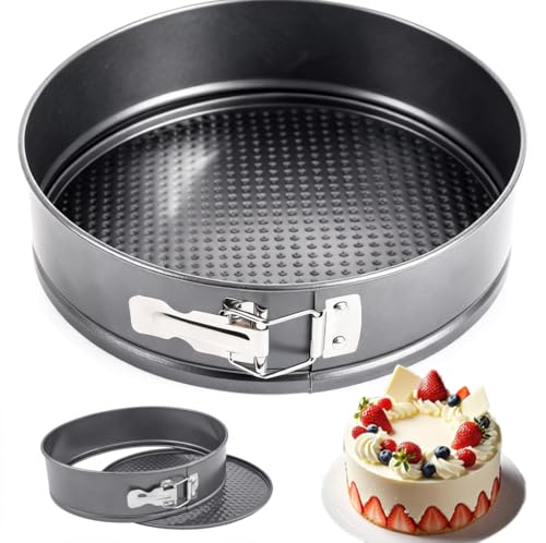 Brimorea Molde Redondo De 24 Cm, Redondo, Antiadherente, Molde Para Tartas De Queso, Molde Para Tartas De Queso, Tartas, Pasteles, Pizza, En Freidora De Aire Caliente, Airfryer Y Horno