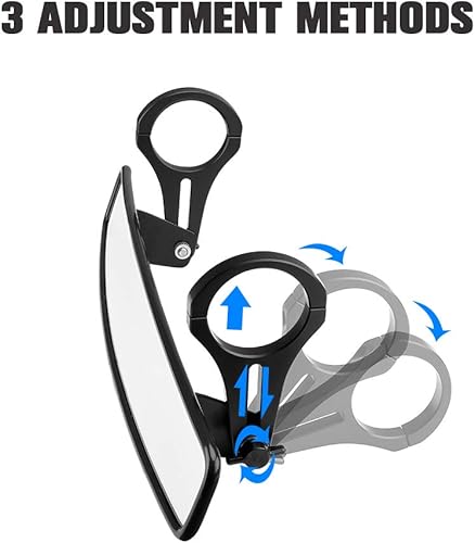 Miniatura 4 de Amplio retrovisor espejo para carrera con abrazadera de 2" para POLARIS RZR XP 900 Can Am Maverick, 4,4 cm Abrazadera