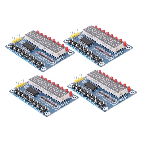 Módulo de visualización de 4 piezas con teclas para proyectos DIY de microcontrolador