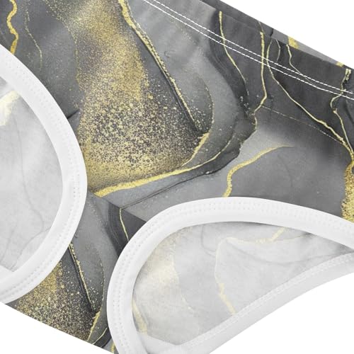 Stylish Girls Underwear Toddlers 2t Cotton Panties for Girl Abstract Marble Textures Gray Black Briefs Underpants4