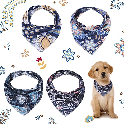 Dog Bandana 4 Pack Dog Triangle Scarf With Adjustable Snaps For Small Or Medium Dogs #TOP25
