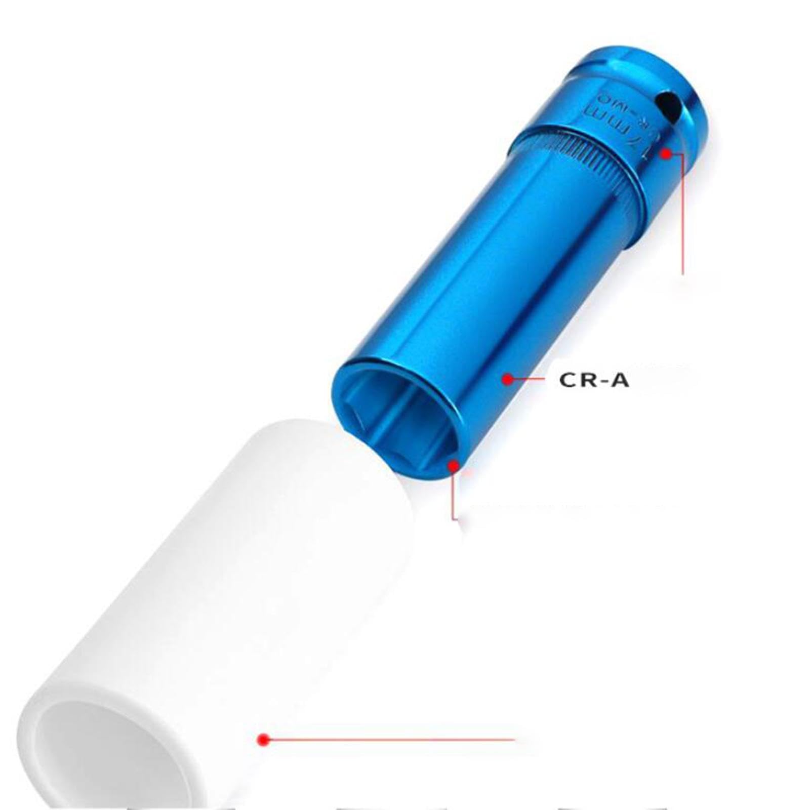 5 Piezas Juego de Dados Delgados Impacto 1/2 Herramientas Automotrices de Acero Caja Almacenaje para Mantenimiento de Vehículos Mecánica Reparación