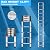 Wolec 12.5 FT Telescoping Ladder, Adjustable Multi-Purpose Collapsible Extension with Stabilizers, Heavy Duty 330 lbs Max Capacity, Ideal for Home and Outdoor Work,Silver