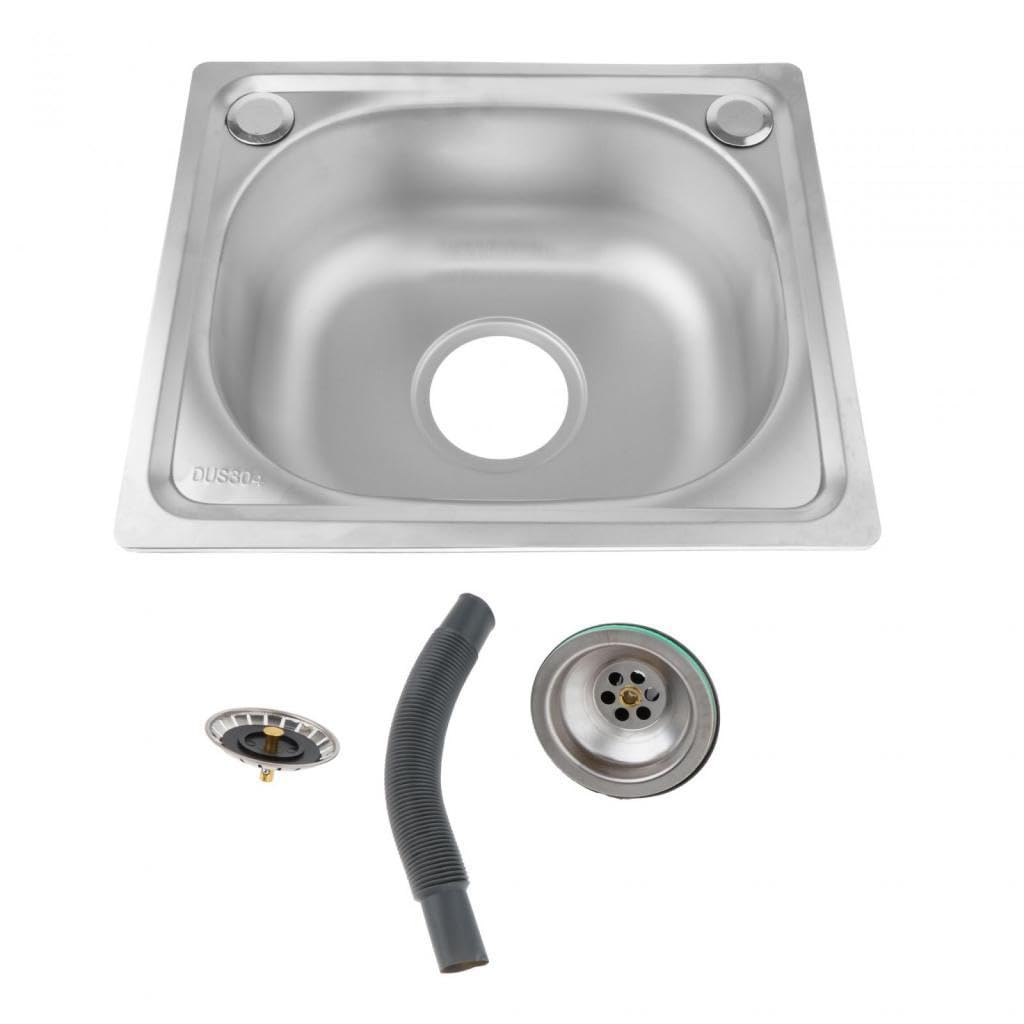 Lavabo multifonctionnel en acier inoxydable, barre de camping-car, vidange facile, évier Commercial, évier de vaisselle d'hôtel avec accessoires, 37x31cm