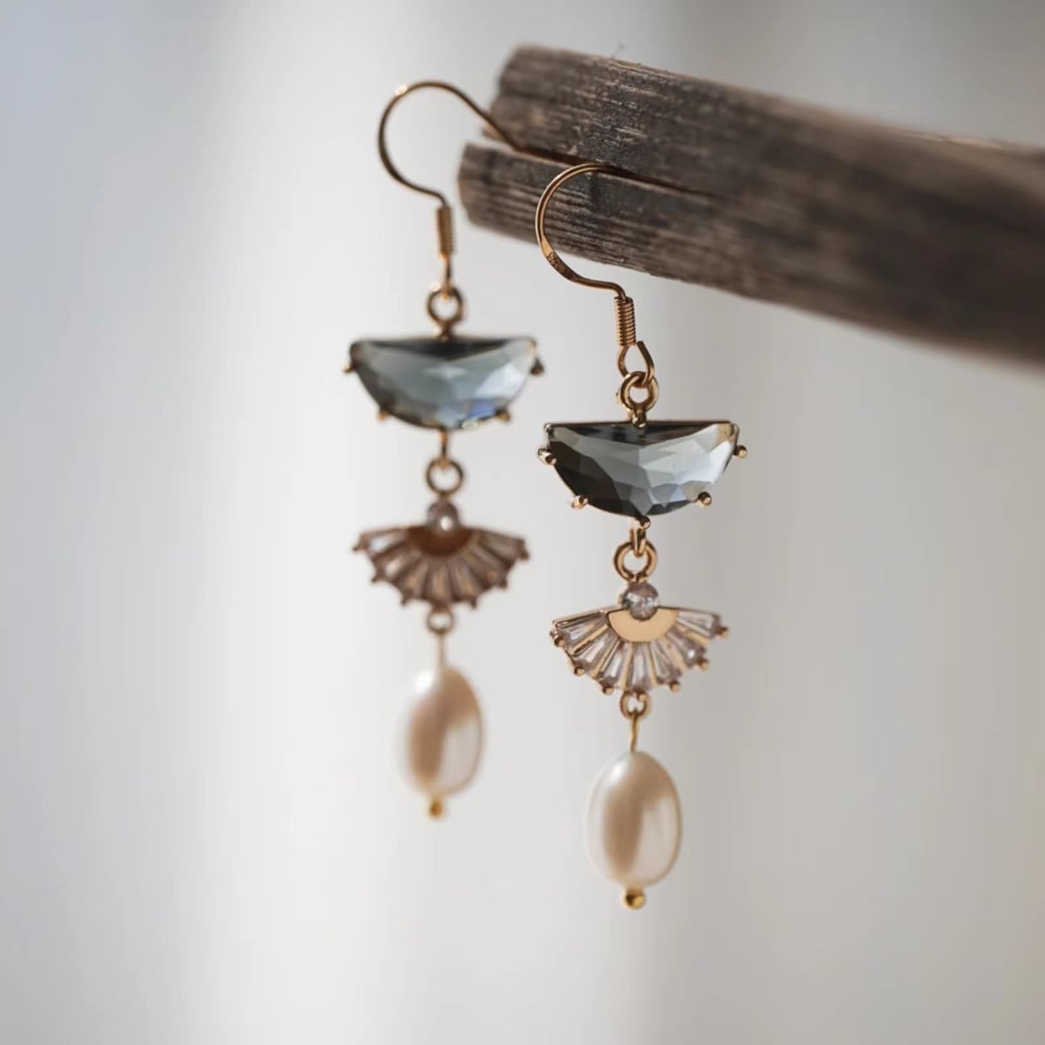 Wedding Earrings for Women, Vintage 1920s Art Deco Pearl Drop Earrings, Bridal & Bridesmaid Jewelry, Elegant Statement Dangle Earrings