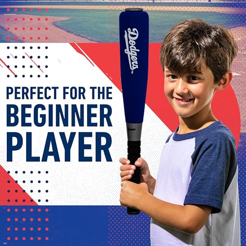 Image of MLB Los Angeles Dodgers Team Jumbo Foam Bat and Ball Set, 21-Inch, Blue