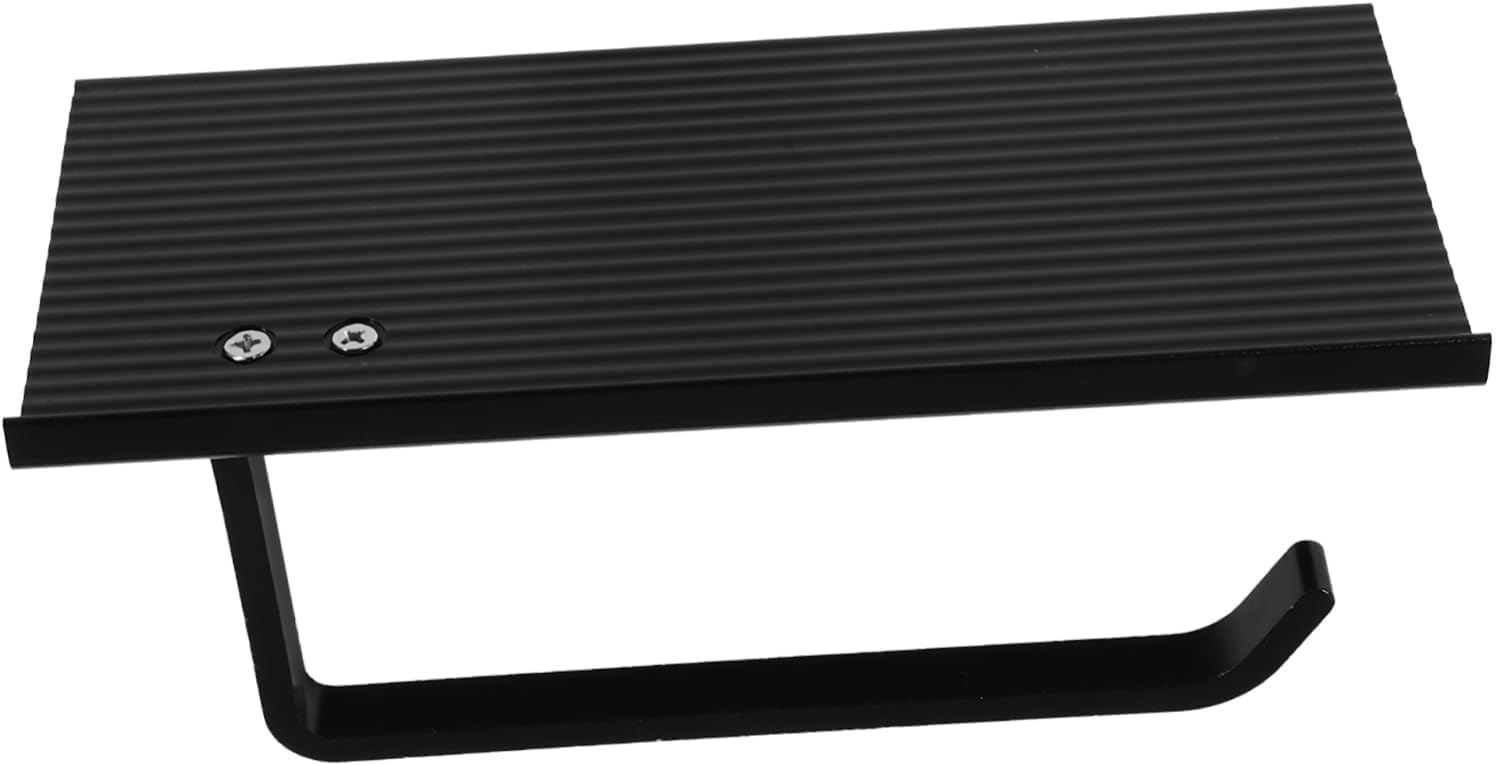 Black Wall - Mounted Toilet Paper Holder for Bathroom & RV