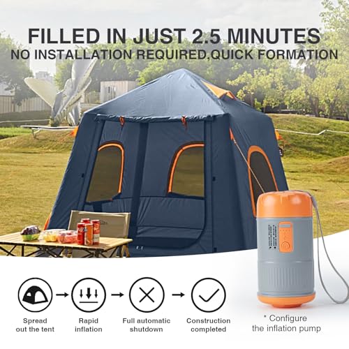 Carpa Inflable para Camping 2-3 Personas con Bomba Eléctrica miniatura 2