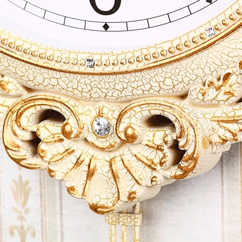 Horloge murale silencieuse rétro dorée pour éviter le tic-tac - 3