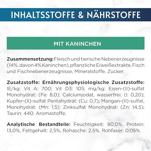 Gourmet Perle Erlesene Streifen Katzenfutter nass, mit Kaninchen, 26er Pack (26 x 85g)