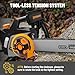 DOVAMAN 2400W Electric Chainsaw, One-Step Tool-Free Tensioning, 16 Inch Oregon Bar and Chain, 15m/s Speed, 6m Power Cable, Auto Lubrication, Powerful Chainsaw with Two Chains - DCS01A