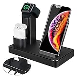 3 in 1 Ladestation Stand für Apple Watch AirPods iPhone, Aluminium Induktive Qi Ladestation, 7.5W...