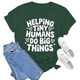 MOUSYA Teacher Shirts Women Testing Shirts for Teachers Funny Test Day Graphic Tee School Teach Casual Short Sleeve Tops