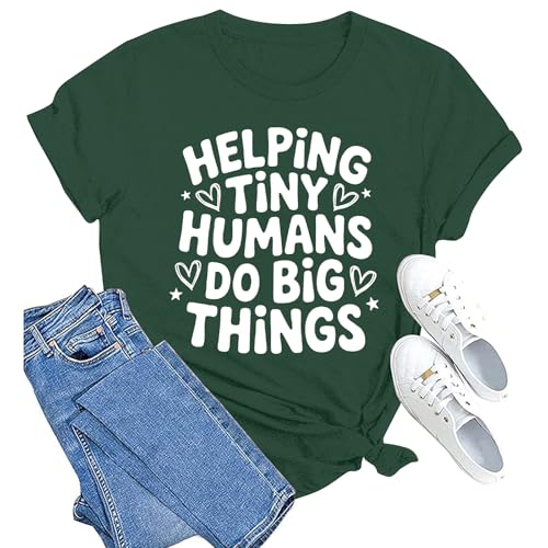 MOUSYA Teacher Shirts Women Testing Shirts for Teachers Funny Test Day Graphic Tee School Teach Casual Short Sleeve Tops