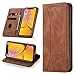 Produktbild Leaisan Handyhülle für iPhone XR Hülle Premium Leder Flip Klappbare Stoßfeste Magnetische [Standfunktion] [Kartenfächern] Schutzhülle für iPhone XR Tasche - Braun
