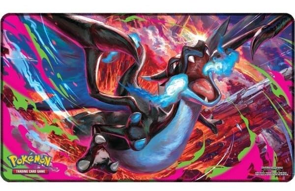 BB-Toy-Trades Compatible with Pokemon TCG Playmat Play Mat Mousepad Table Mat Mega Glurak X Made of UPC — image 1