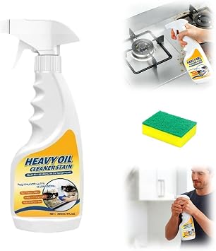 Heavy Oil Multi Purpose Cleaner Stain, Effective Multi-Purpose Cleaner with Kitchen Cleaning Sponges for Household, Oven, Stove, Range Hood, Sink, Heavy Oil Cleane 1PCS