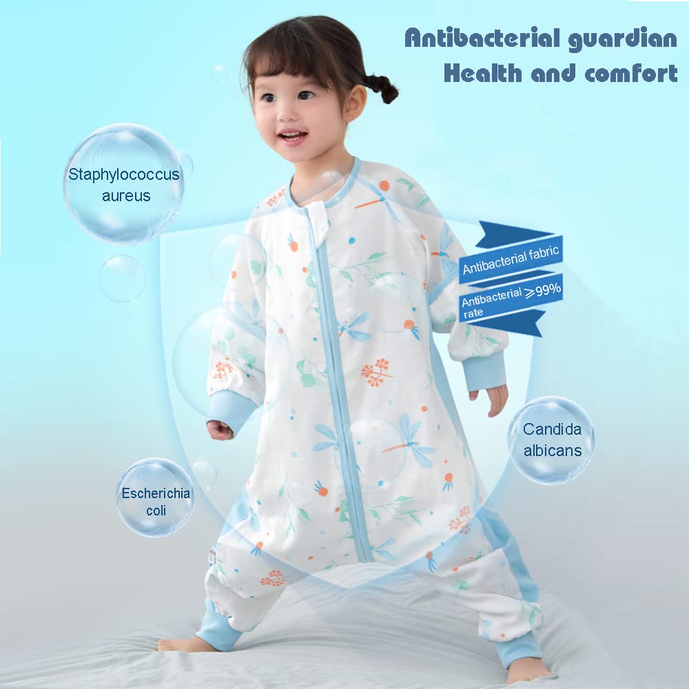 Bebe Gigoteuse Ete 18-36 Mois, Bébé Gigoteuse avec Jambes, Surpyjama Bebe Fille et Garcon, Gigoteuse Manche Longue avec Pieds, Vetement Enfant Cadeau pour 1-3 Ans 70-110cm Naissance 100% Coton 1.0 Tog