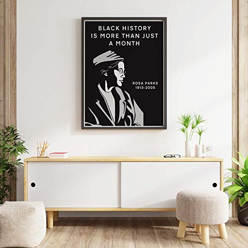 TNND Black History Poster Rosa Parks African Civil Rights Equality Blm Black Lives Matter Africa Wall Decor Home Decor Father's Day Birthday Gift Metal Signs 12X16 inch