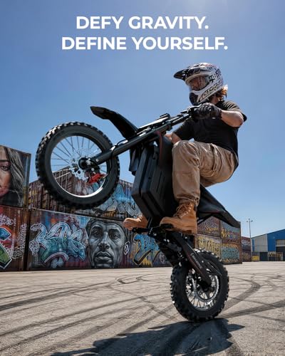 Image of Skeri Electric Dirt Bike for Adults & Teens, 14 inch /12 inch Fat Tire 3200W Motor 32MPH Off-Road EBike, 48V 21Ah Battery Hydraulic Disc Brakes Dual Suspension IPX5 Waterproof, Fit for Age 13+ -Classic Black