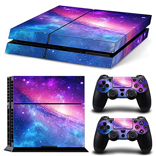 Decals Sticker Full Set Skin Wrap for PS4 Console Controller Vinyl Skin for Playstation 4 (Starry)