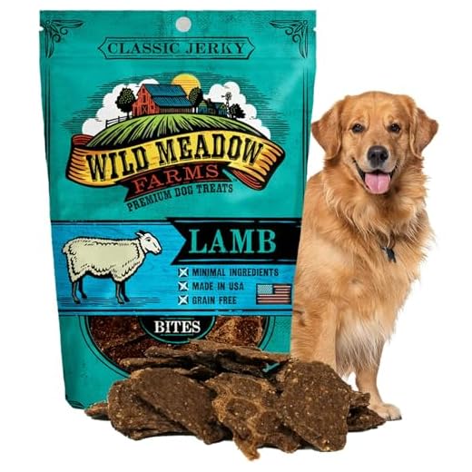 Wild Meadow Farms - Classic Lamb Bites, Soft Jerky Treats for Dogs, Grain-Free & All-Natural, Ideal for Training, Portioning, and High-Value Rewards for All Breeds & Ages - 3.5 Ounce Pouch