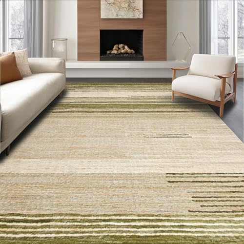 Flatwoven High Traffic Area Rug 8x10, Earthy Tones Area Beige