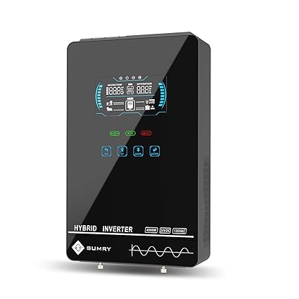 SUMRY Hybrid Solar Inverter, 4000W DC 24V to AC 120V Pure Sine Wave Power Converter