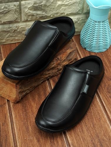 Image of HEALTH FIT Men's Pu Brown Open-Back Diabetic & Orthopedic Footwear HF401BL