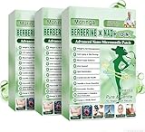 3 Scatole Moringa Cerotti Dimagranti 10 In 1 con Nanocroneedle, Moringa Berberina X Nads Cerotti con Nanocrusca E Ingredienti Natural, Patch Compresse Dimagranti, per Uomini E Donne