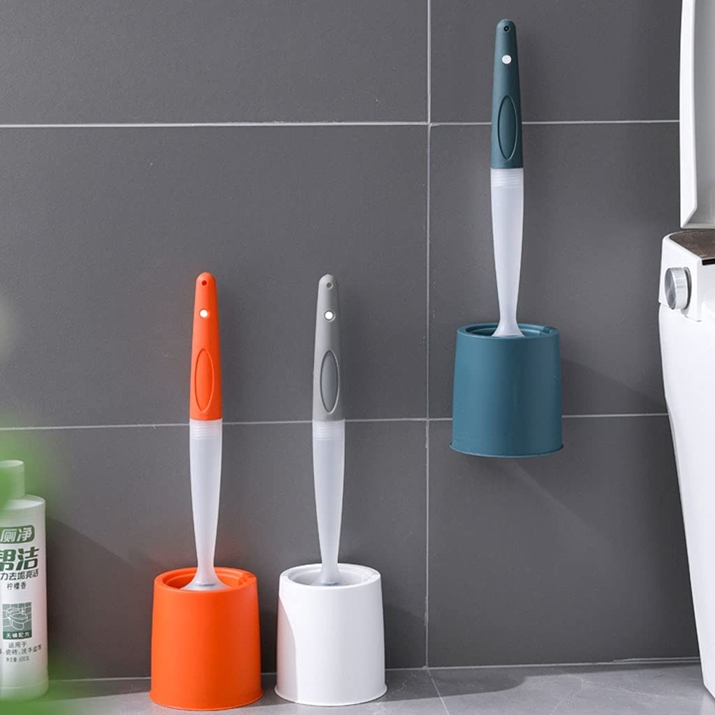 Escobilla Baño/Escobilla y Portaescobillas de Baño Escobilla de baño de silicona montada en la pared con soporte de Base, escobilla de baño multifuncional, escobilla de baño, Kit de limpieza de escobi