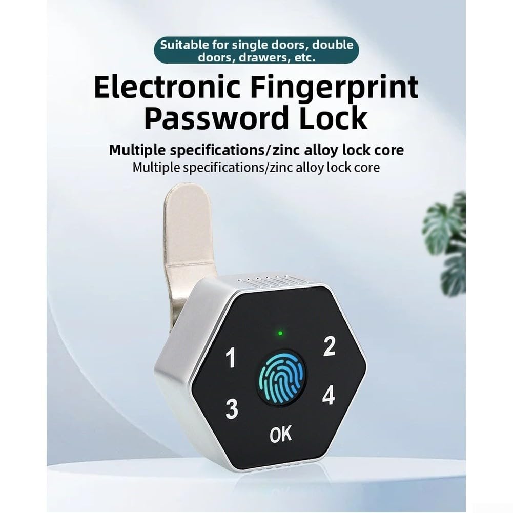 Cerradura electrónica inteligente de puerta de aleación de zinc, cerradura de cajón de gabinete, aplicación de reconocimiento de 360 grados, control inalámbrico, carga USB, entrada de