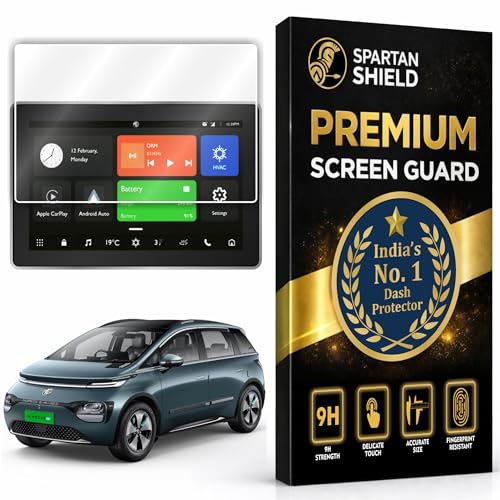 Image of Spartan Shield SCREEN GUARD For MG WINDSOR EV 2026 [2024 - Running] || EXCITE || 10.1 INCH INFOTAINMENT PROTECTOR | Anti Scratch | Water Resistant | HD Clear | High Touch Sensitivity | Windsor 2025 Car Accessories [Not Tempered Glass] (Windsor [10 inch Info] Glossy)