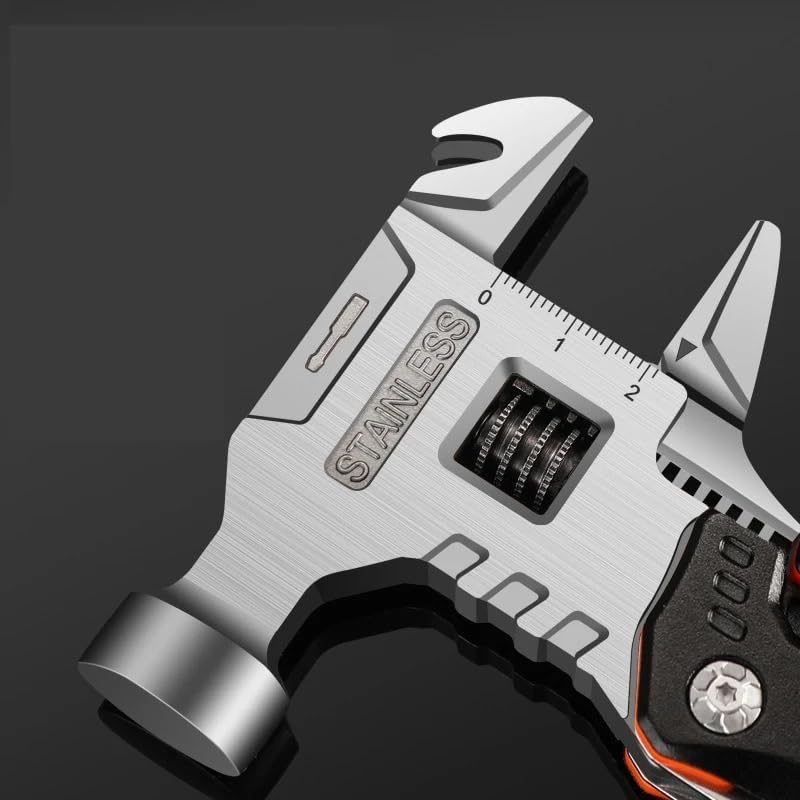 Miniatura 7 de MALOM Martillo ajustable mejorado 18 en 1, alicates multiherramienta de acero inoxidable con cortadores de alambre de tungsteno reemplazables,