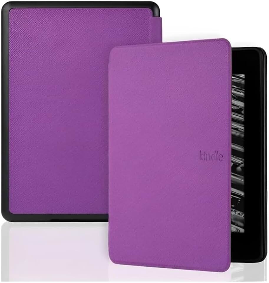 Capa Para Kindle 11ª Geração 2024 e 2022 (C2V2L3 e RS23CV) - Rígida - Sistema de Hibernação - Fechamento Magnético (Roxo)
