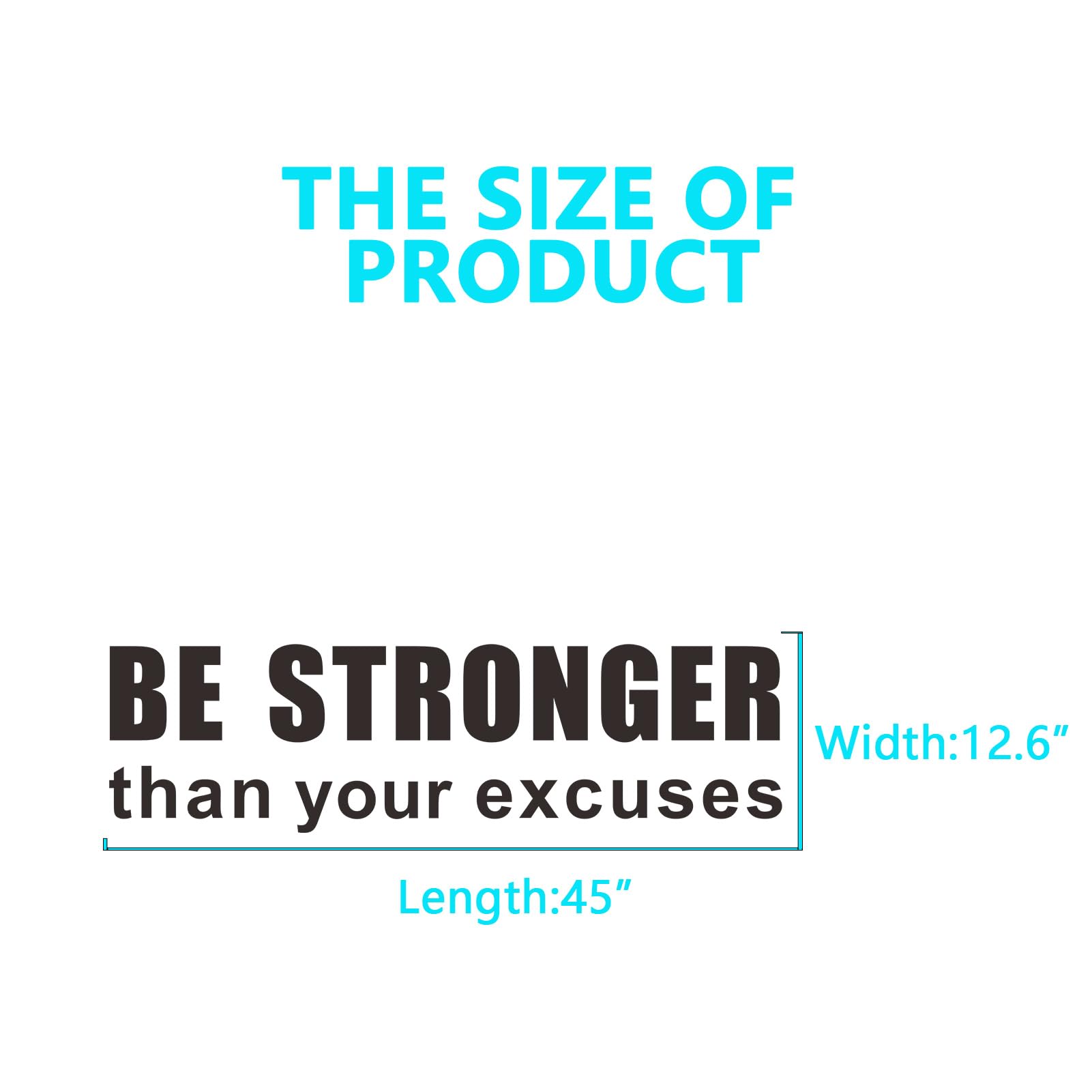 AnFigure Gym Quotes Wall Decals: Inspirational Office Vinyl Art Wall Stickers for Garage Classroom School Workspaces - Image 4
