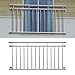 Produktbild ECD Germany Französischer Balkon 156 x 90 cm | mit 11 Füllstäben | glänzend | aus Edelstahl | Balkongeländer Balkongitter Fenstergitter
