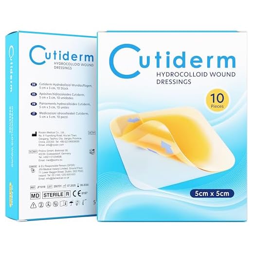 Cutiderm Apósito Hidrocoloide Estéril 5x5 cm – Pack de 10 Vendajes Adhesivos para Heridas