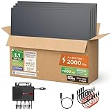 Solarway® Balkonkraftwerk 2000W komplett Steckdose - neuester 2000W Wechselrichter - Solaranlage Komplettset - 500W bifaziale Solarmodule & Envertech & Zubehör