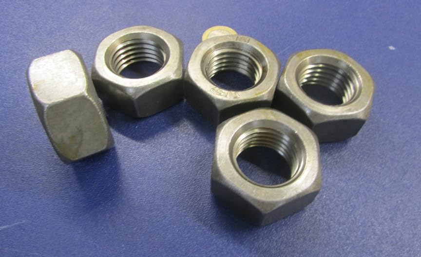 Metric Class 8 Plain Steel Hex Nuts RH M30 x 3.5 Thread x 46 mm W x 24 mm H 5 Pcs