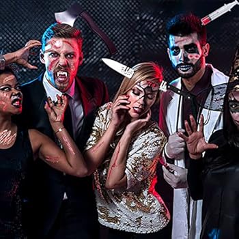 KIKVTER Costume D'Halloween Pour Femme - Serre-tête Décoratif Avec Perles Et Sang - Accessoire De Cheveux Pour Femme - Costume D'Halloween Pour Femme