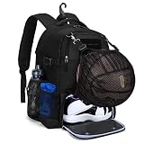 DSLEAF Basketball Rucksack für Kinder mit separatem belüftetem Schuhfach
