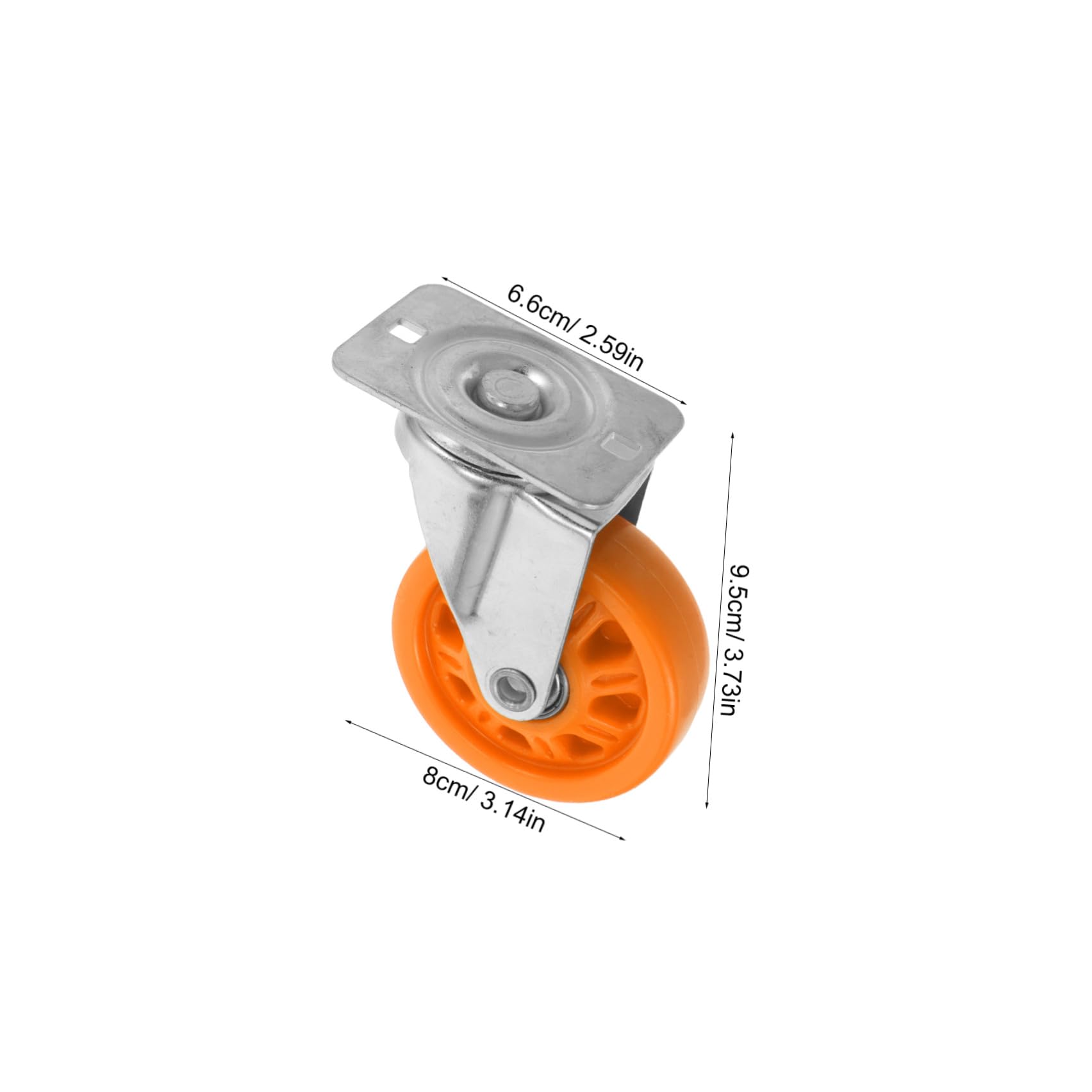 Ruota Girevole in Nylon da 7,6 Cm per Carrello da Officina, Rotella Silenziosa Resistente per Sgabello Meccanico per Raccolta Olio, Accessorio Versatile per Riparazioni Auto