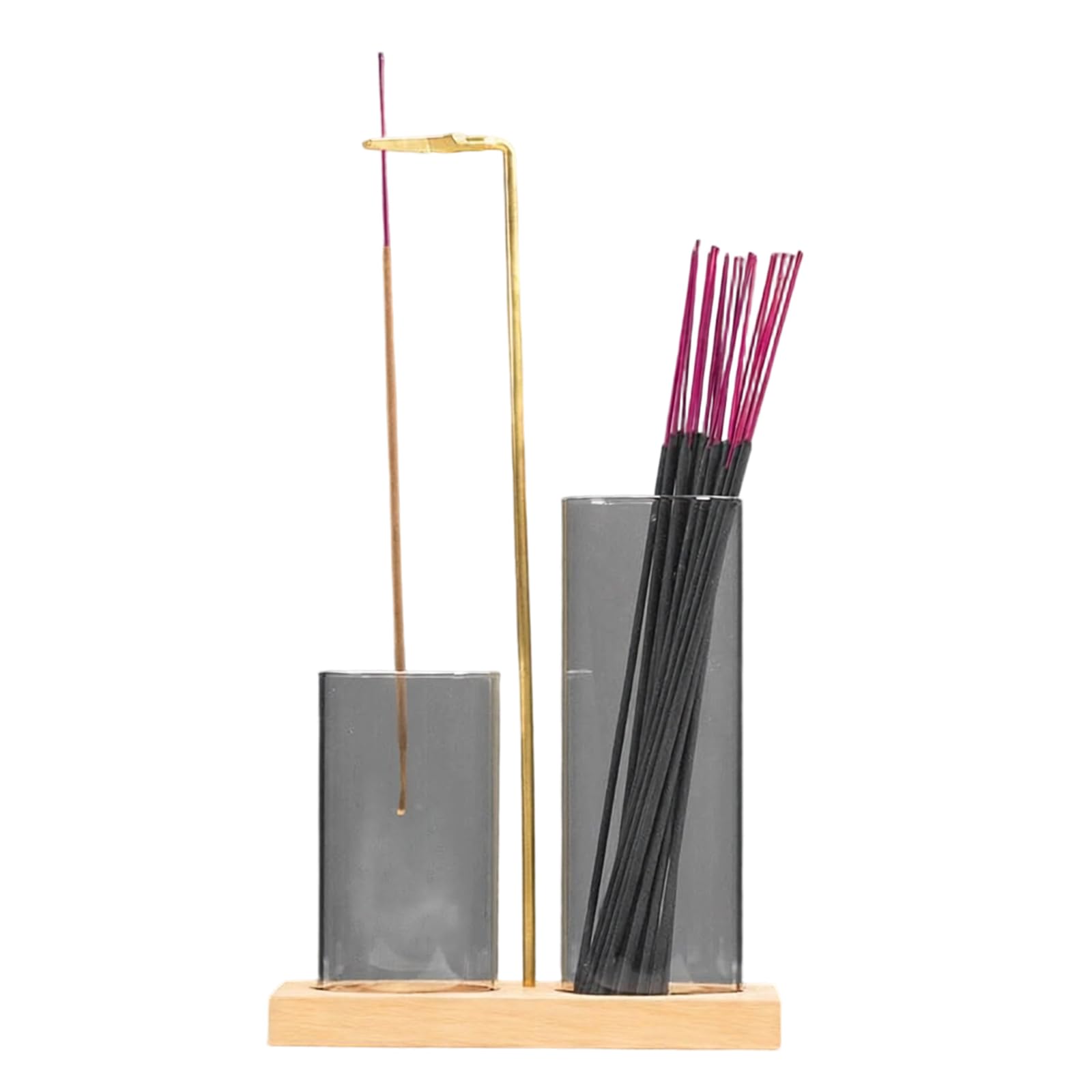 OSNIYAW Permanent Black Wooden Scent Structure with Glass Tubes for Easy Stick Arrangement Scent Lovers