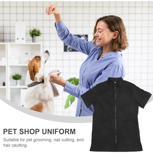 UKCOCO Antistatischer Kittel Kleidung Langarm Hundepflege Smock- Pet- Kauch Friseur Kleidung Hundefriseur Kleidung Haustierpflege Kittel