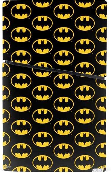Skinit Decal Gaming Skin Compatible with PS5 Slim Digital Edition Bundle - Officially Licensed DC Comics Batman Logo Pattern Design